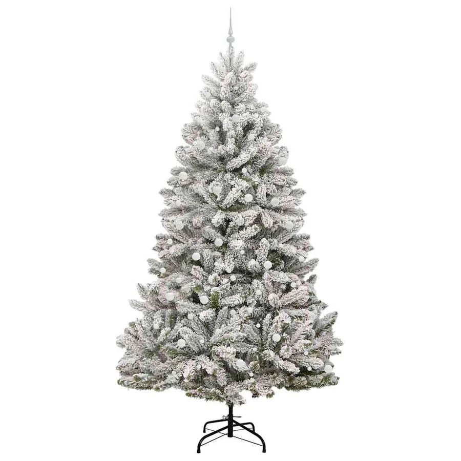 Sapin de Noël artificiel Vert et blanc 300 cm PVC et métal - 4