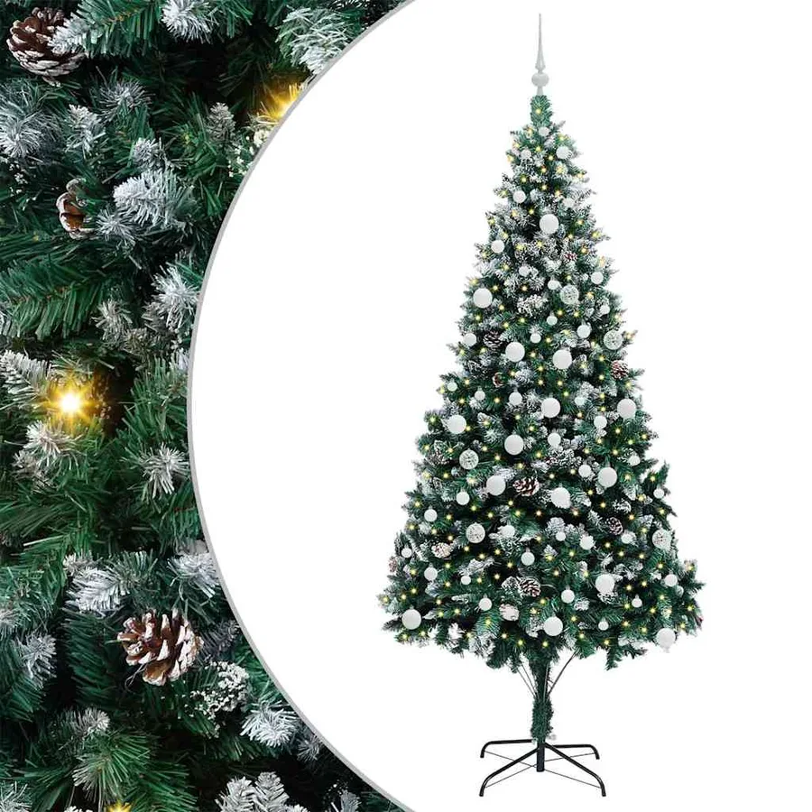Sapin de Noël artificiel Vert 210 cm PVC, Acier et Plastique - 2