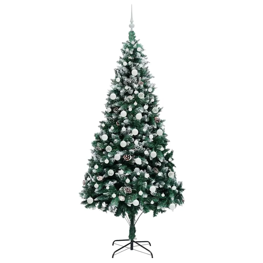 Sapin de Noël artificiel Vert 210 cm PVC, Acier et Plastique - 4