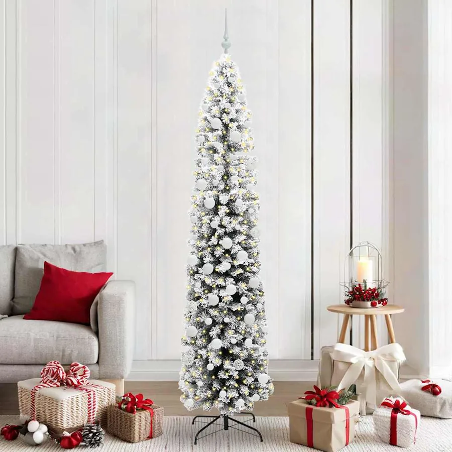 Sapin de Noël artificiel Vert 210 cm PVC et acier et plastique
