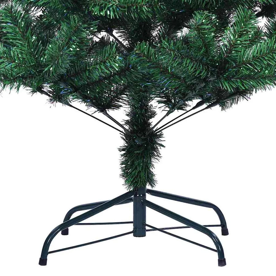 Sapin de Noël artificiel pré-éclairé Vert 180 cm PVC et métal - 12