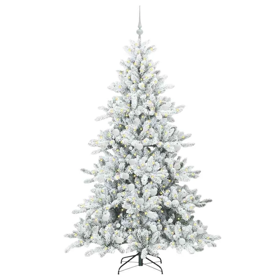Sapin de Noël Artificiel à Branches Articulées Blanc 180 cm - 3