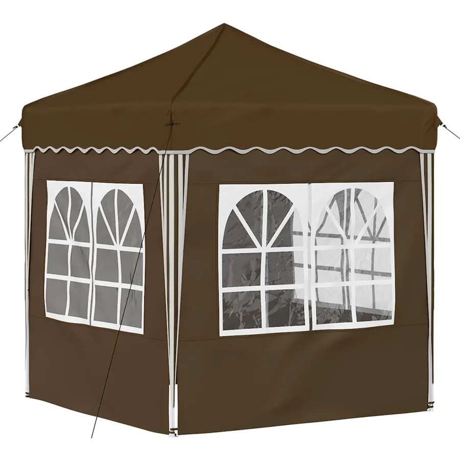 Tente de fête pop-up 195 x 195 x 245 cm Taupe Tissu Oxford - 9