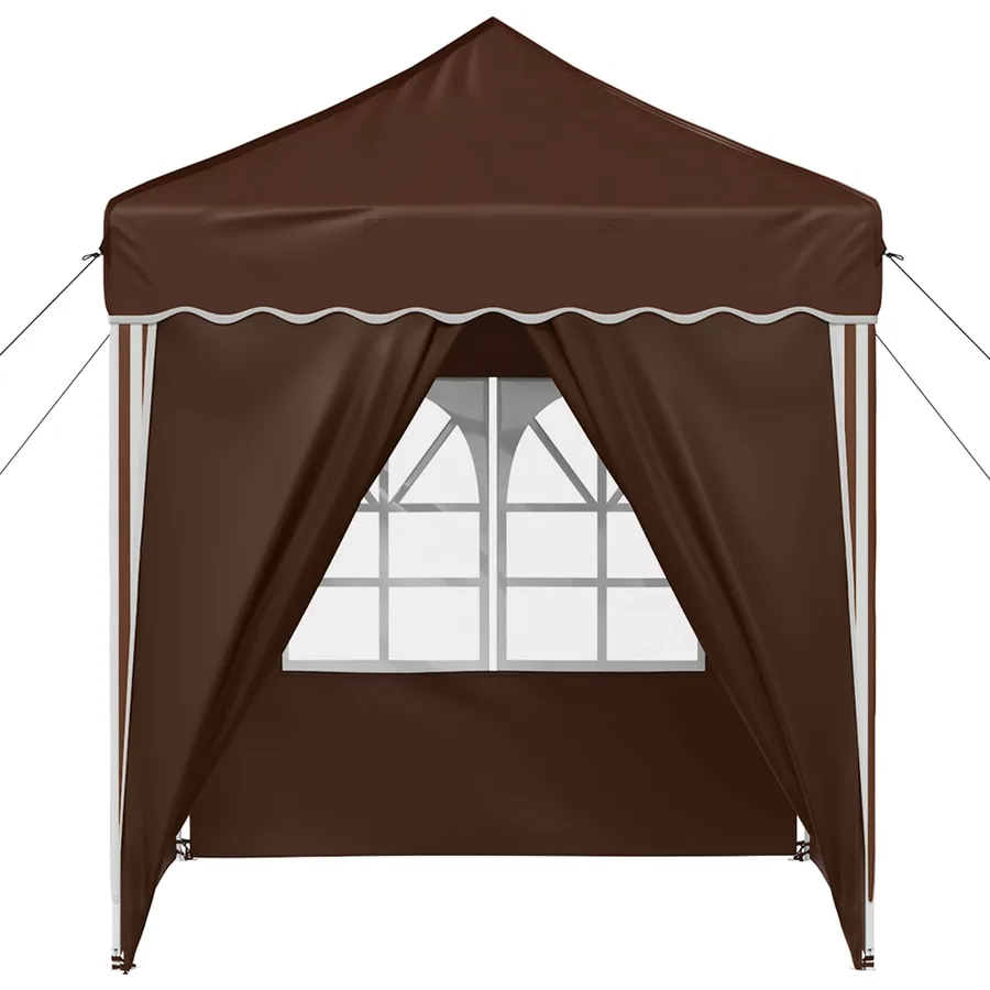 Tente de fête pop-up 195 x 195 x 245 cm Marron Tissu Oxford - 7
