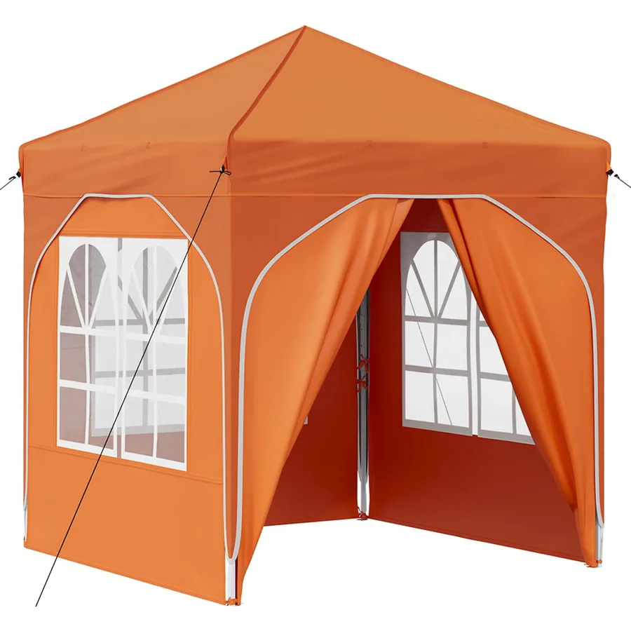 Tente de fête pop-up 192 x 192 x 245 cm Orange - 2