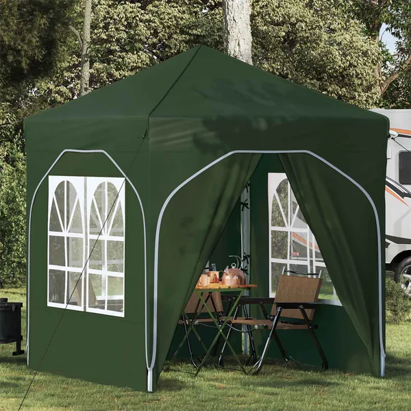 Tente de fête pop-up 192 x 192 x 245 cm Vert