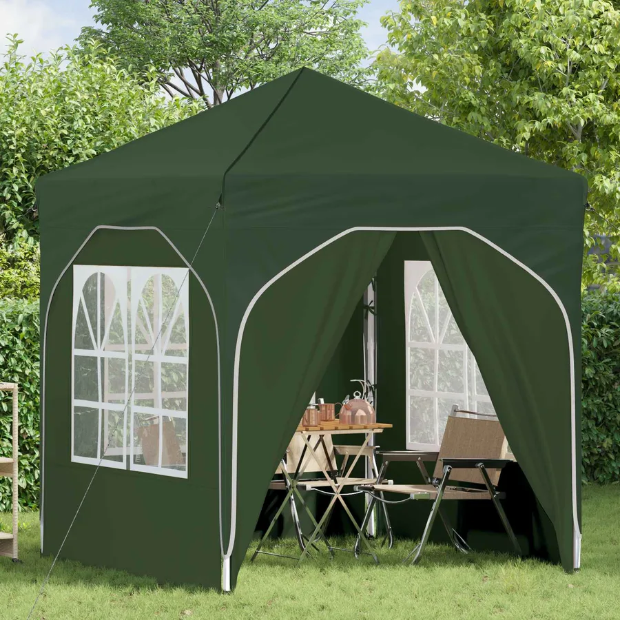 Tente de fête pop-up 192 x 192 x 245 cm Vert - 3