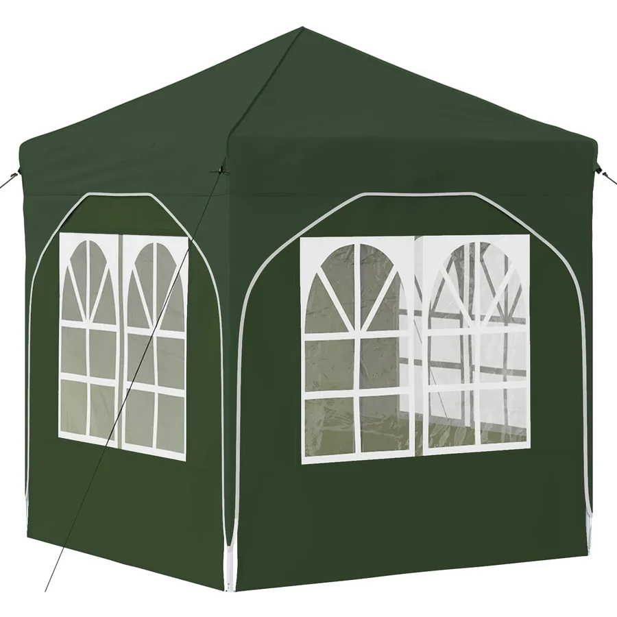 Tente de fête pop-up 192 x 192 x 245 cm Vert - 9