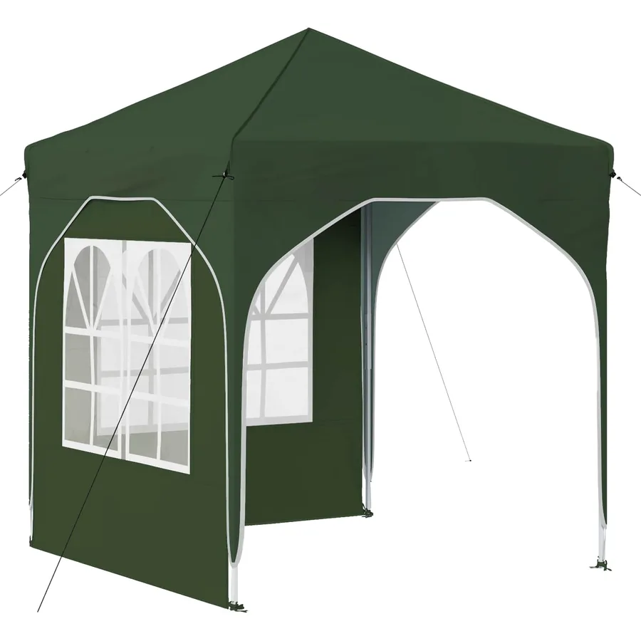 Tente de fête pop-up 192 x 192 x 245 cm Vert - 2