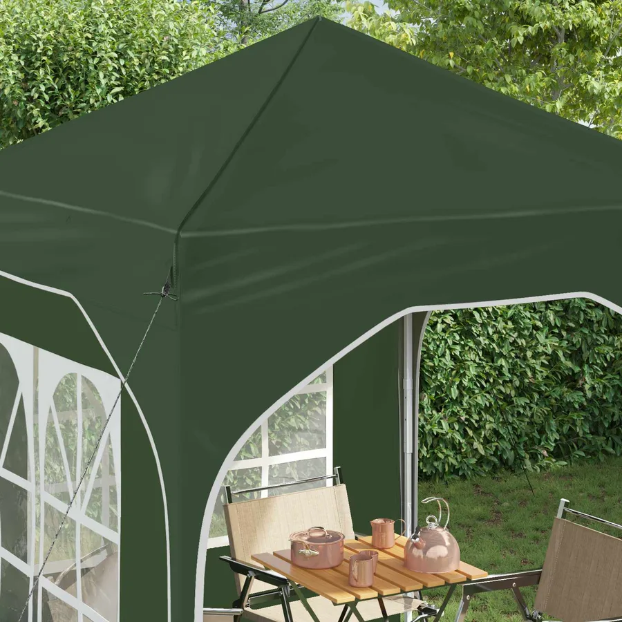 Tente de fête pop-up 192 x 192 x 245 cm Vert - 4