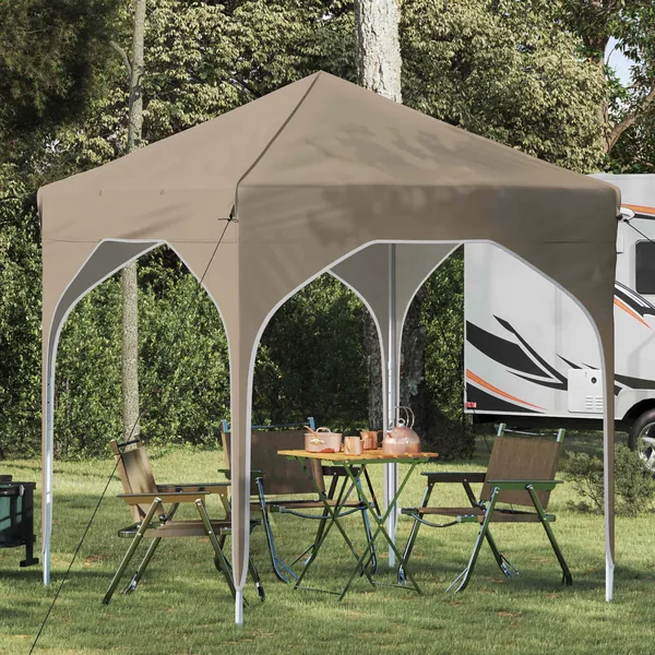 Tente de fête pop-up 194 x 194 x 245 cm Crème