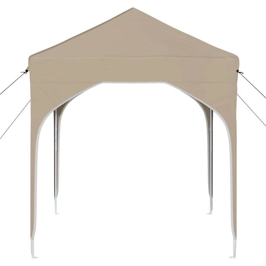 Tente de fête pop-up 194 x 194 x 245 cm Crème - 6