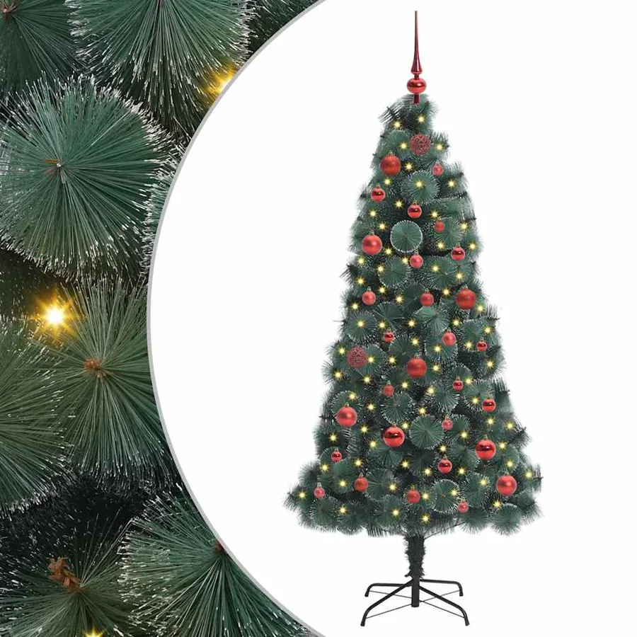 Arbre de Noël artificiel pré-éclairé avec ensemble de boules - 2