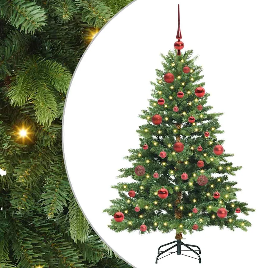 Sapin de Noël artificiel avec 150 LED Vert 150 cm PE et PVC - 2