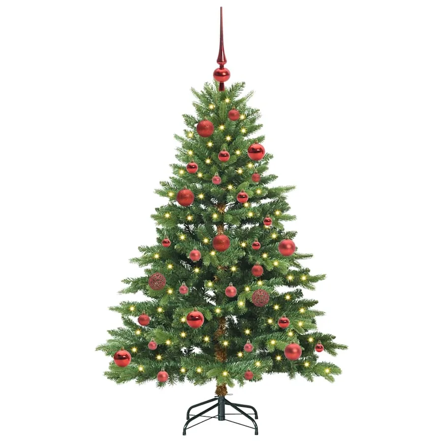 Sapin de Noël artificiel avec 150 LED Vert 150 cm PE et PVC - 3