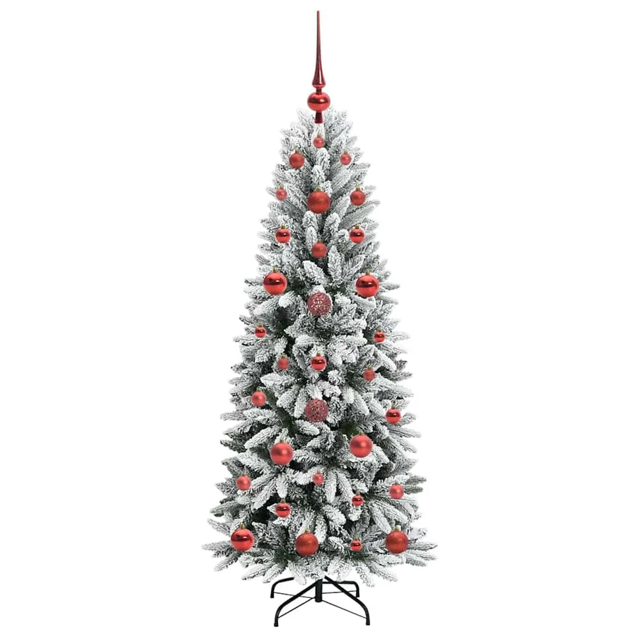 Sapin de Noël artificiel avec 150 LED avec support Blanc 120 cm - 4