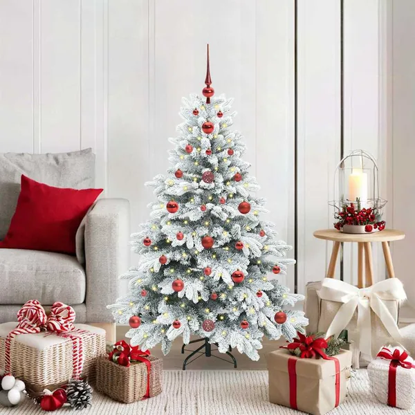 Sapin de Noël artificiel avec 150 LED Blanc 120 cm PE et PVC