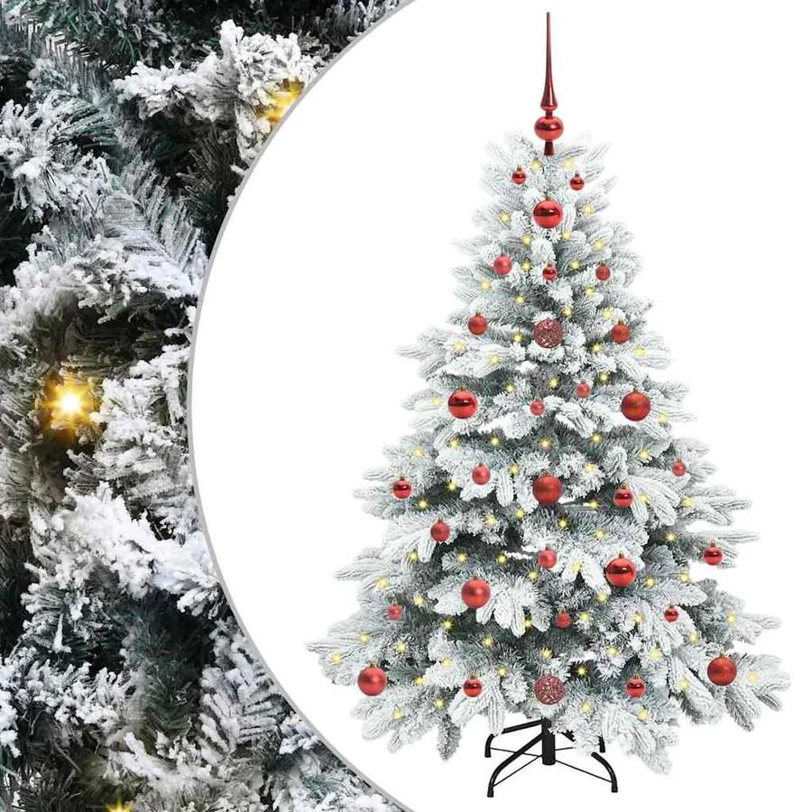 Sapin de Noël artificiel avec 150 LED Blanc 120 cm PE et PVC - 2