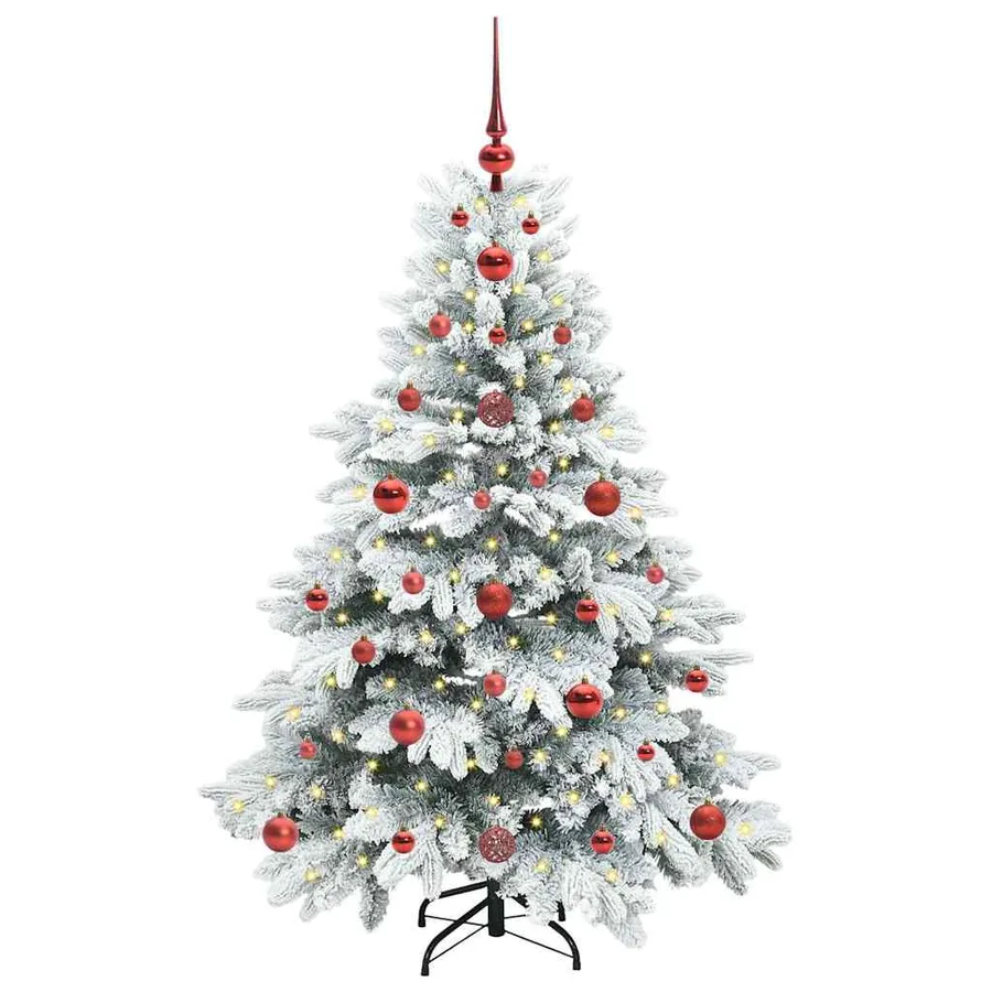 Sapin de Noël artificiel avec 150 LED Blanc 120 cm PE et PVC - 3