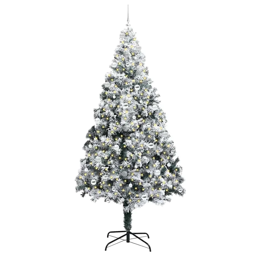 Sapin de Noël artificiel Blanc 240 cm PVC, Acier et Plastique - 3