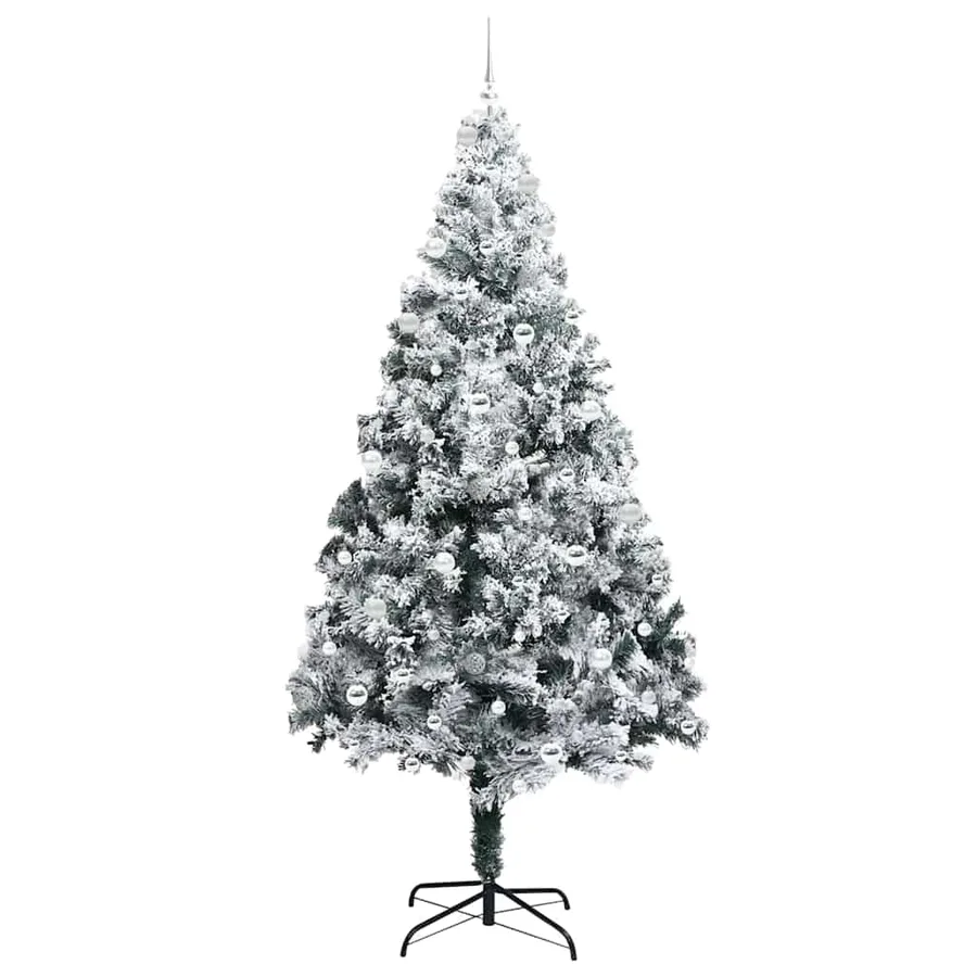 Sapin de Noël artificiel Blanc 240 cm PVC, Acier et Plastique - 4