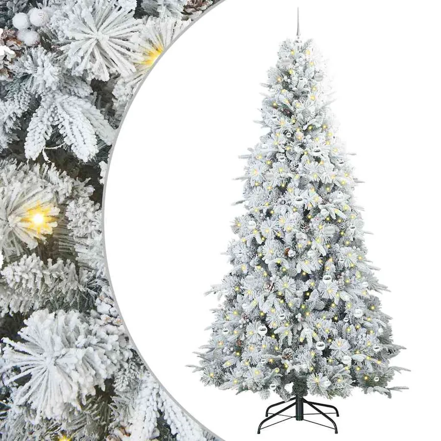 Sapin de Noël Artificiel à Branches Articulées Blanc 240 cm - 2