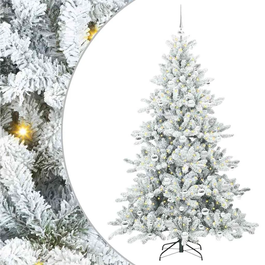 Sapin de Noël Artificiel à Branches Articulées Blanc 180 cm - 2