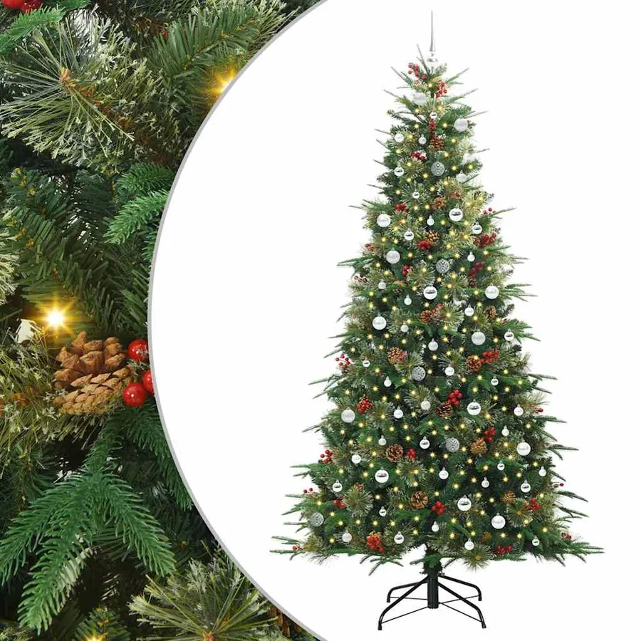 Sapin de Noël Artificiel à Branches Articulées Vert 240 cm - 2