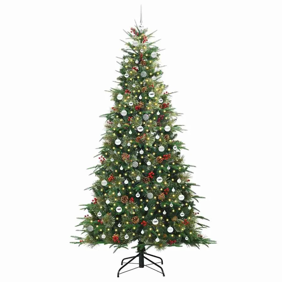 Sapin de Noël Artificiel à Branches Articulées Vert 240 cm - 3