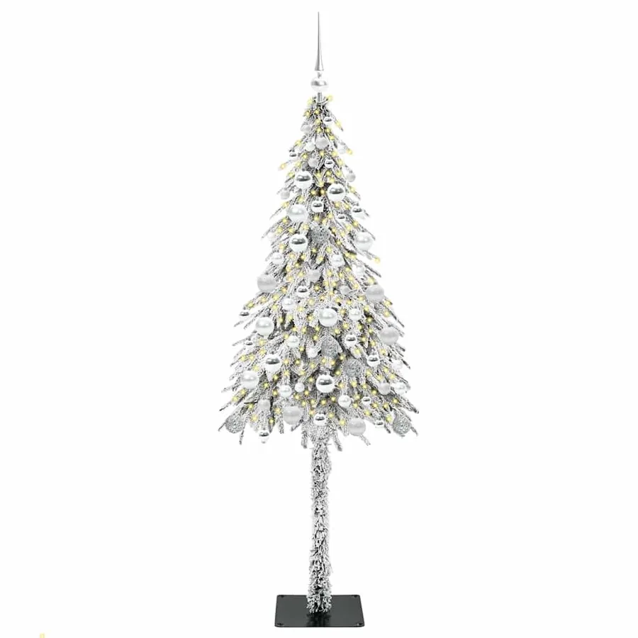Sapin de Noël avec 300 LED Blanc 180 cm PE et Acier - 3