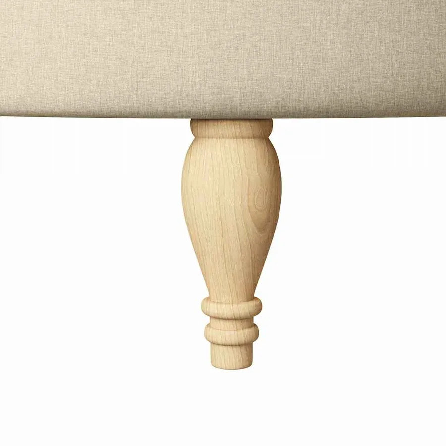 Fauteuil à pantoufle Crème 56,5 x 70 x 110 cm tissu - 9