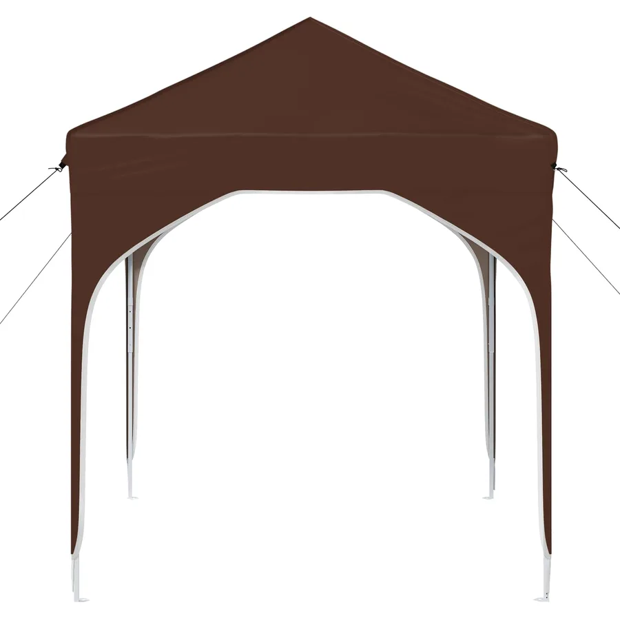 Tente de fête pop-up 194 x 194 x 245 cm Marron - 6