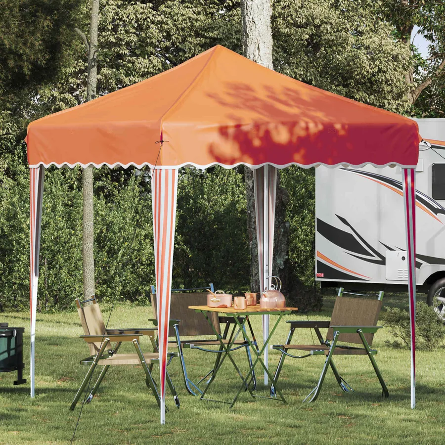 Tente de fête pop-up 195 x 195 x 245 cm Orange Tissu Oxford