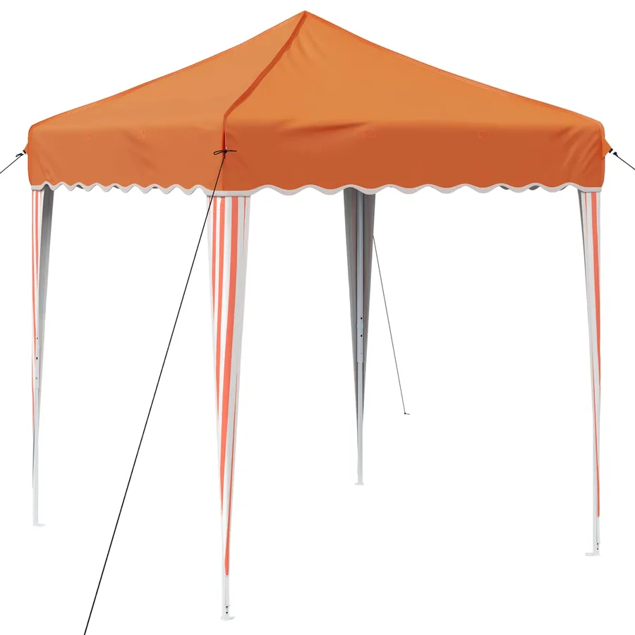 Tente de fête pop-up 195 x 195 x 245 cm Orange Tissu Oxford - 2