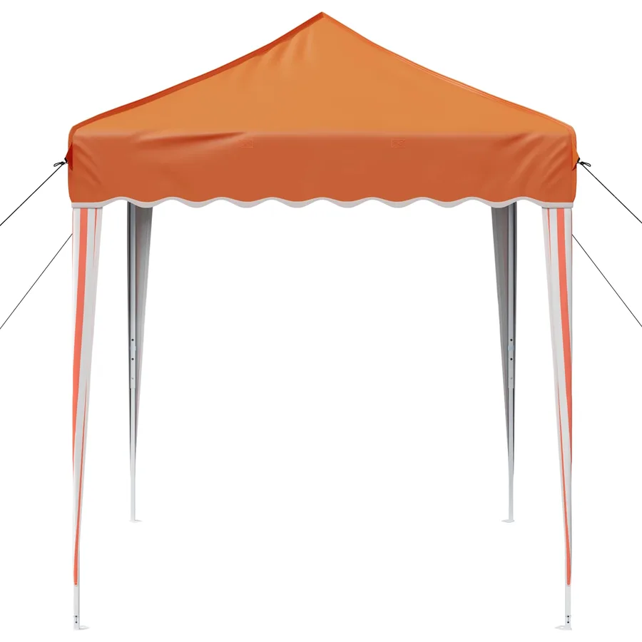 Tente de fête pop-up 195 x 195 x 245 cm Orange Tissu Oxford - 6