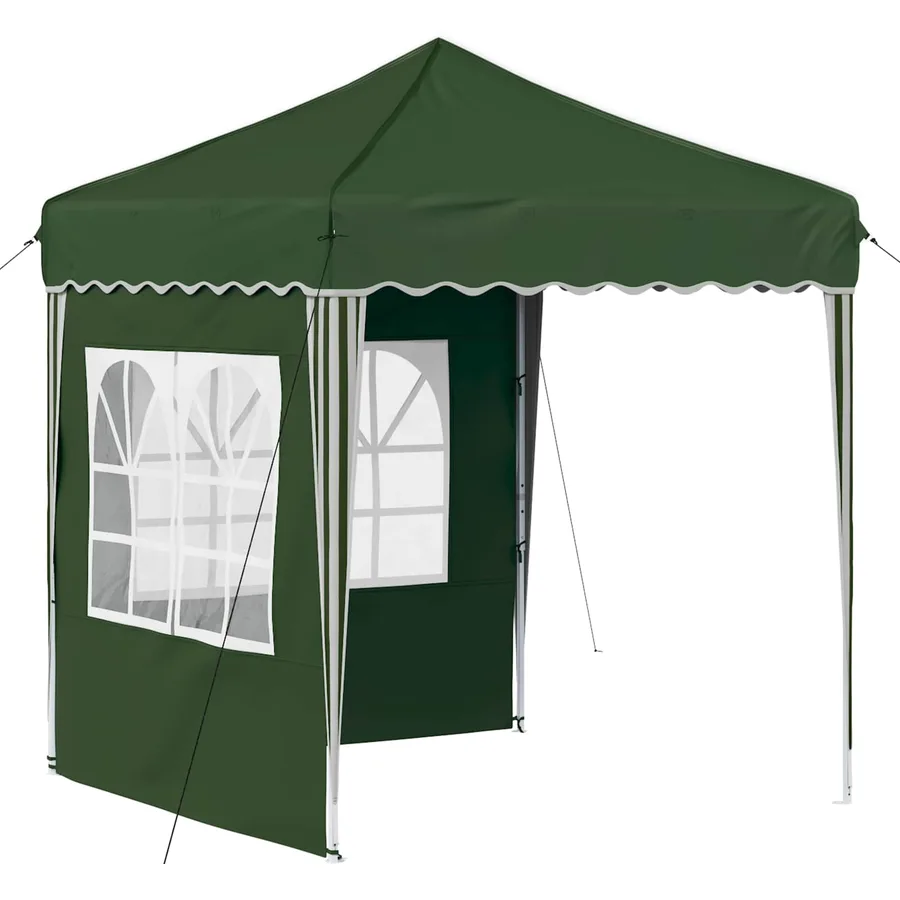 Tente de fête pop-up 195 x 195 x 245 cm Vert Tissu Oxford - 2