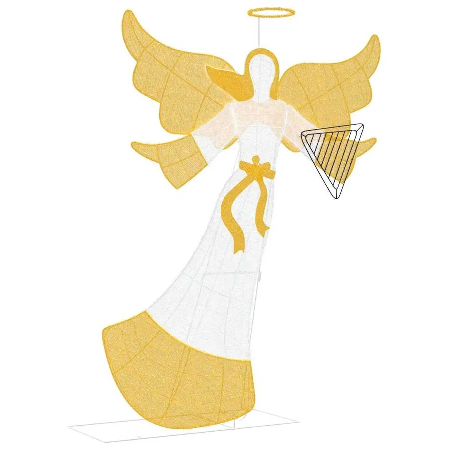 Angle lumineux Blanc chaud 116 x 29 x 158.5 cm Polyester - 5