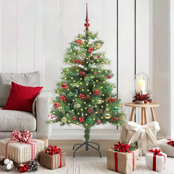 Sapin de Noël artificiel Vert 150 cm PVC et métal