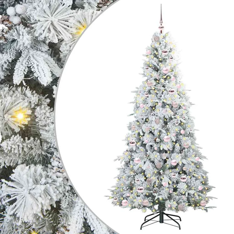 Sapin de Noël Artificiel à Branches Articulées Blanc 210 cm - 2