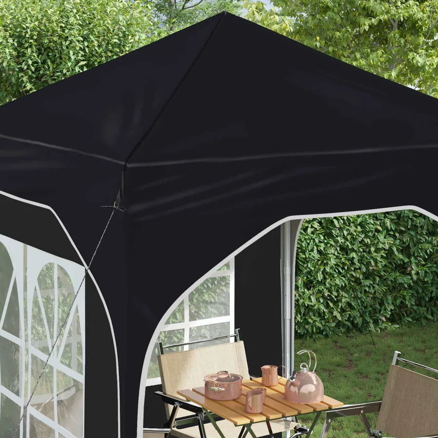 Tente de fête pop-up 192 x 192 x 245 cm Anthracite - 4