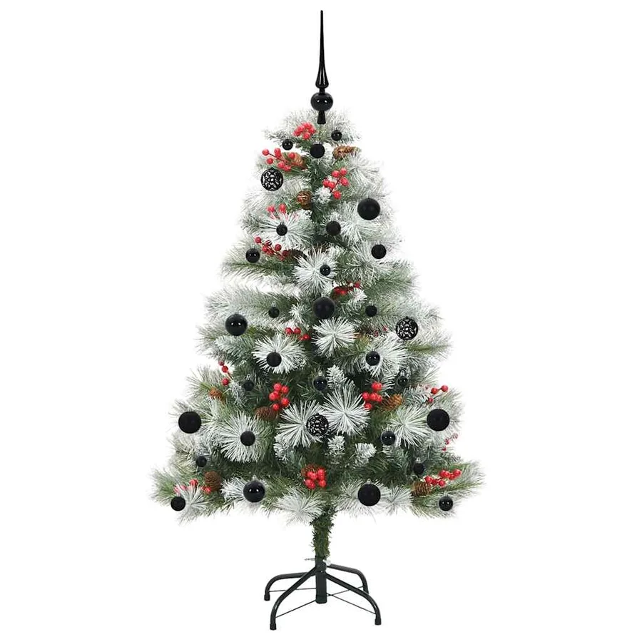 Sapin de Noël artificiel Vert et blanc 150 cm - 4
