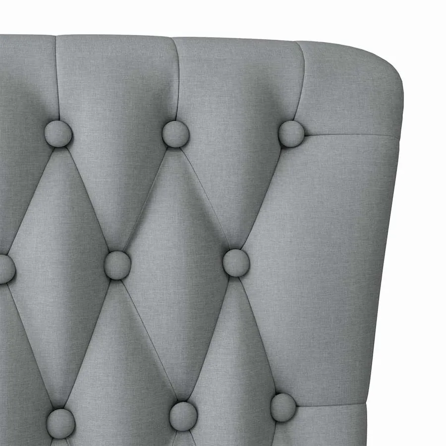 Fauteuil à pantoufle Gris clair 56,5 x 70 x 110 cm tissu - 7