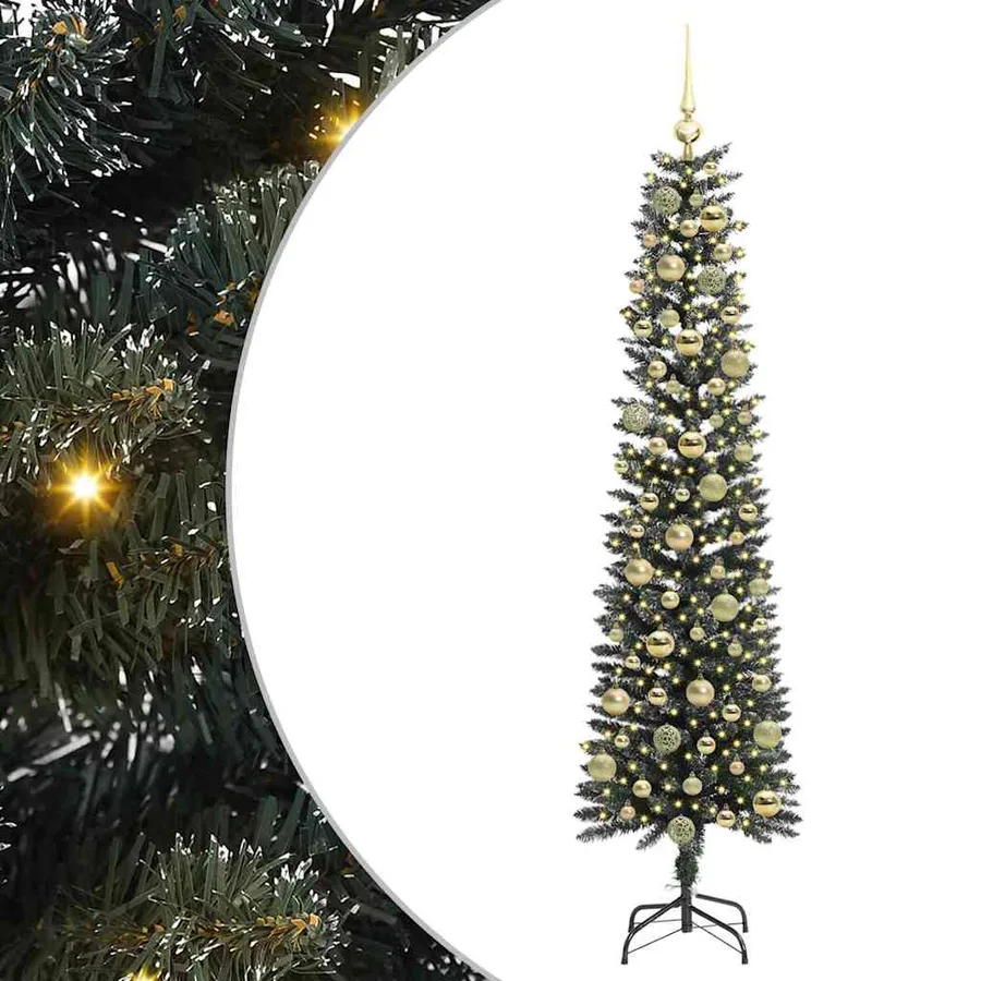 Sapin de Noël artificiel Vert 180 cm PVC, plastique et acier - 2