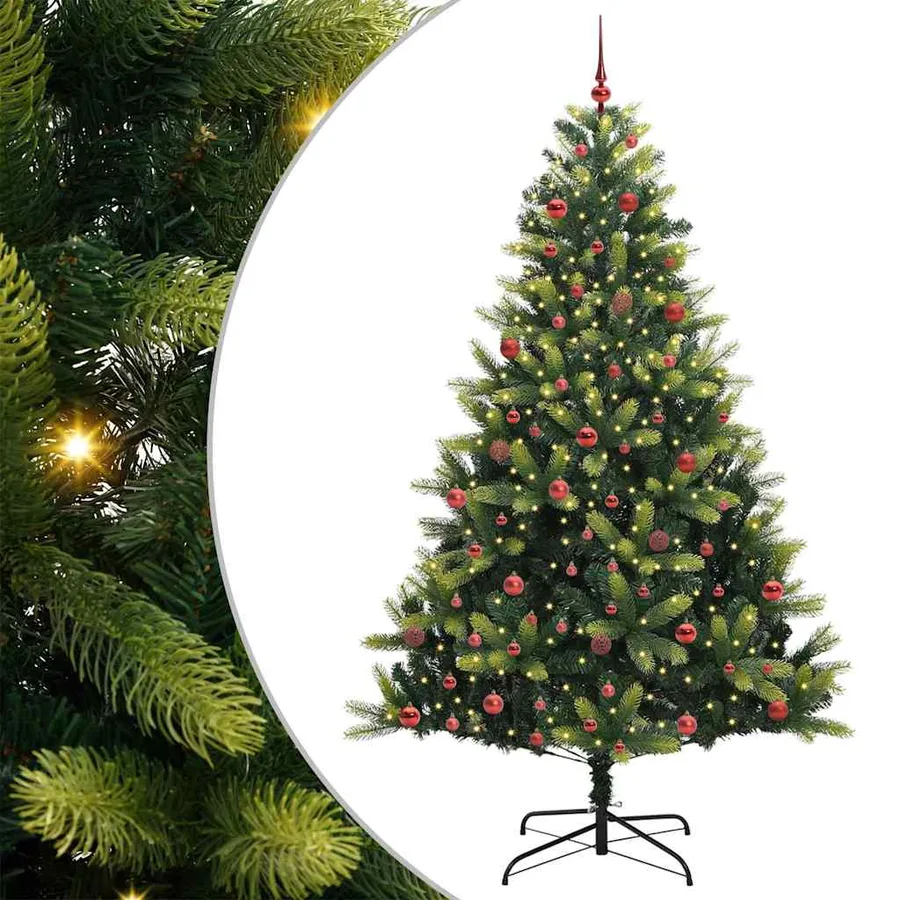 Arbre de Noël artificiel en silicone flexible 300 LEDs 210 cm - 2
