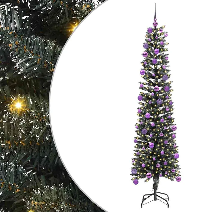 Sapin de Noël artificiel Vert 180 cm PVC, plastique et acier - 2