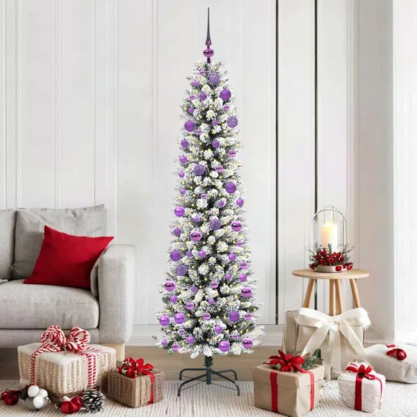 Sapin de Noël artificiel Blanc 180 cm PVC, métal et plastique
