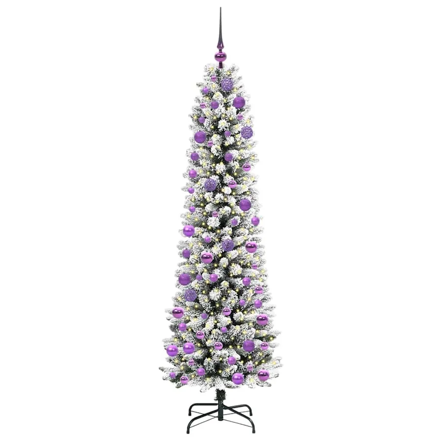 Sapin de Noël artificiel Blanc 180 cm PVC, métal et plastique - 3