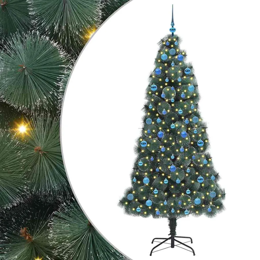 Arbre de Noël artificiel pré-éclairé avec ensemble de boules - 2