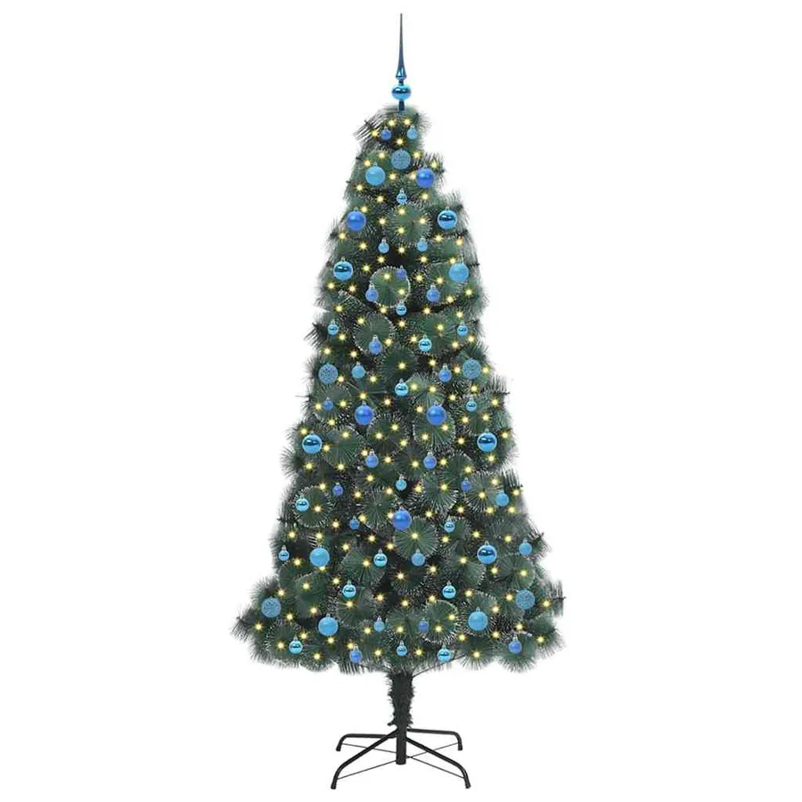 Arbre de Noël artificiel pré-éclairé avec ensemble de boules - 3