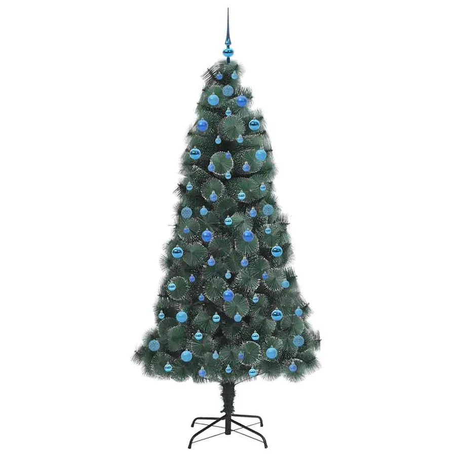 Arbre de Noël artificiel pré-éclairé avec ensemble de boules - 4